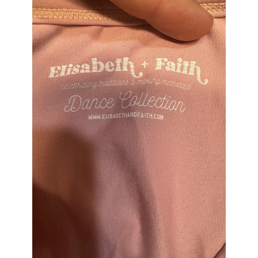Elisabeth + Faith Tiny Dancer Pink Tutu Dress Girls Size 5-6 Dance Leotard Skirt
